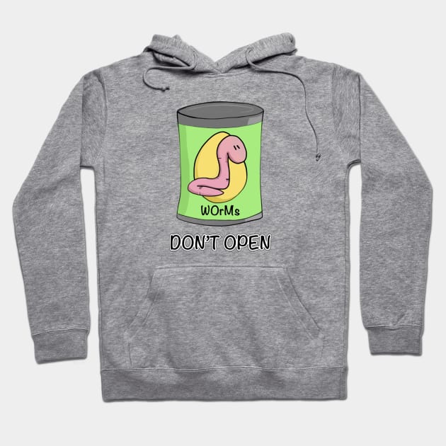 Can of Worms (Don’t Open) Hoodie by My Geeky Tees - T-Shirt Designs